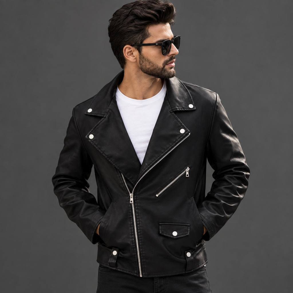 Men’s Black Moto Jacket