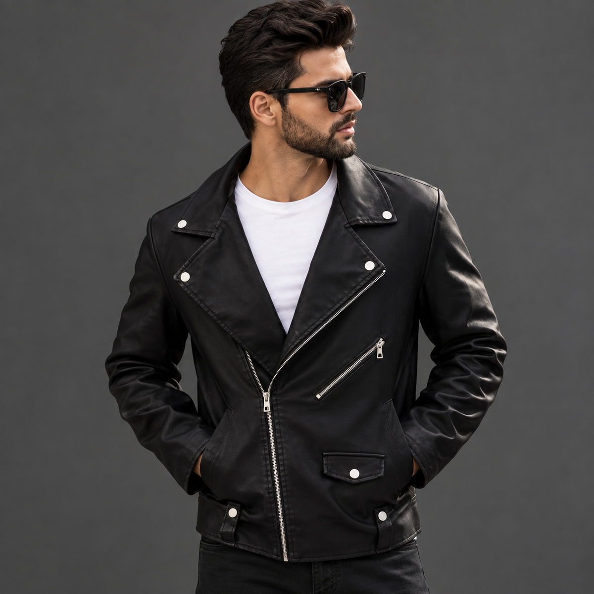 Men’s Black Moto Jacket