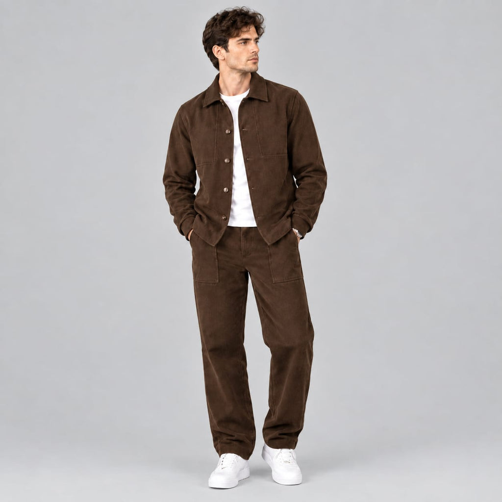 Men's Brown Tracksuit Set