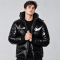 Black Glossy Puffer Jacket