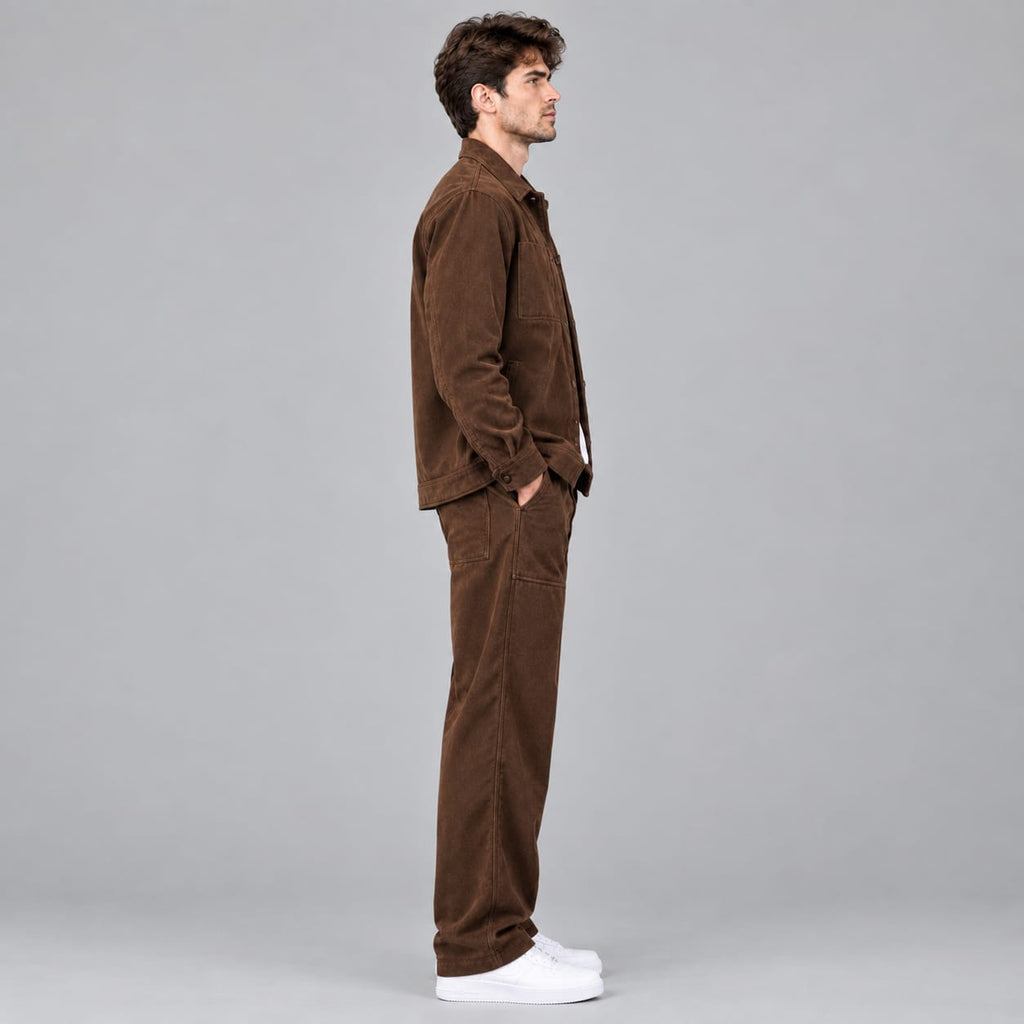 Men's Brown Tracksuit Set