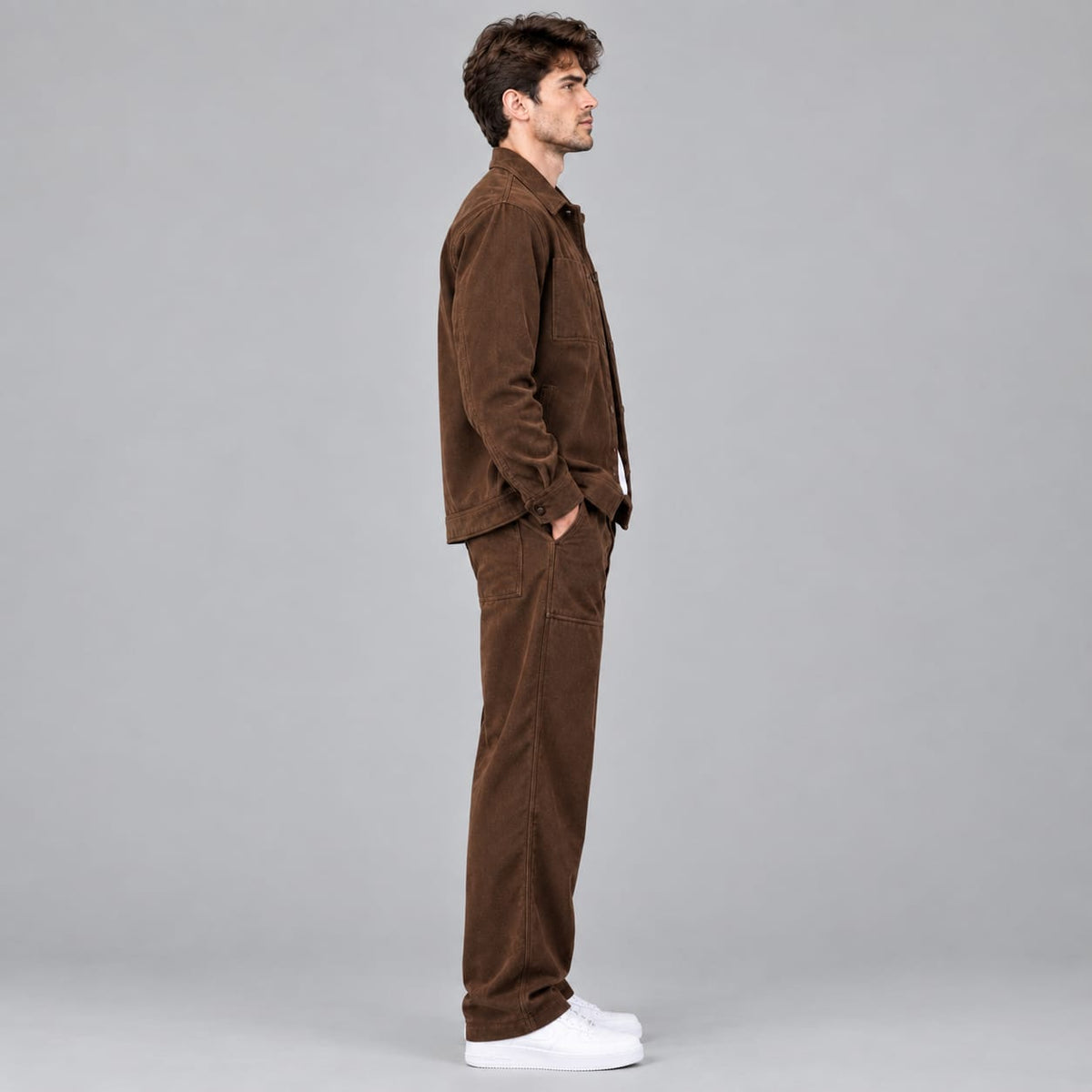 Men's Brown Tracksuit Set