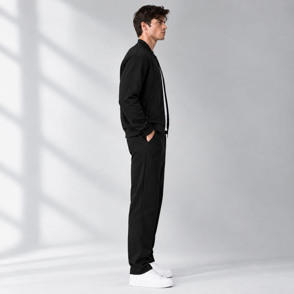 Men's Black Tracksuit Set