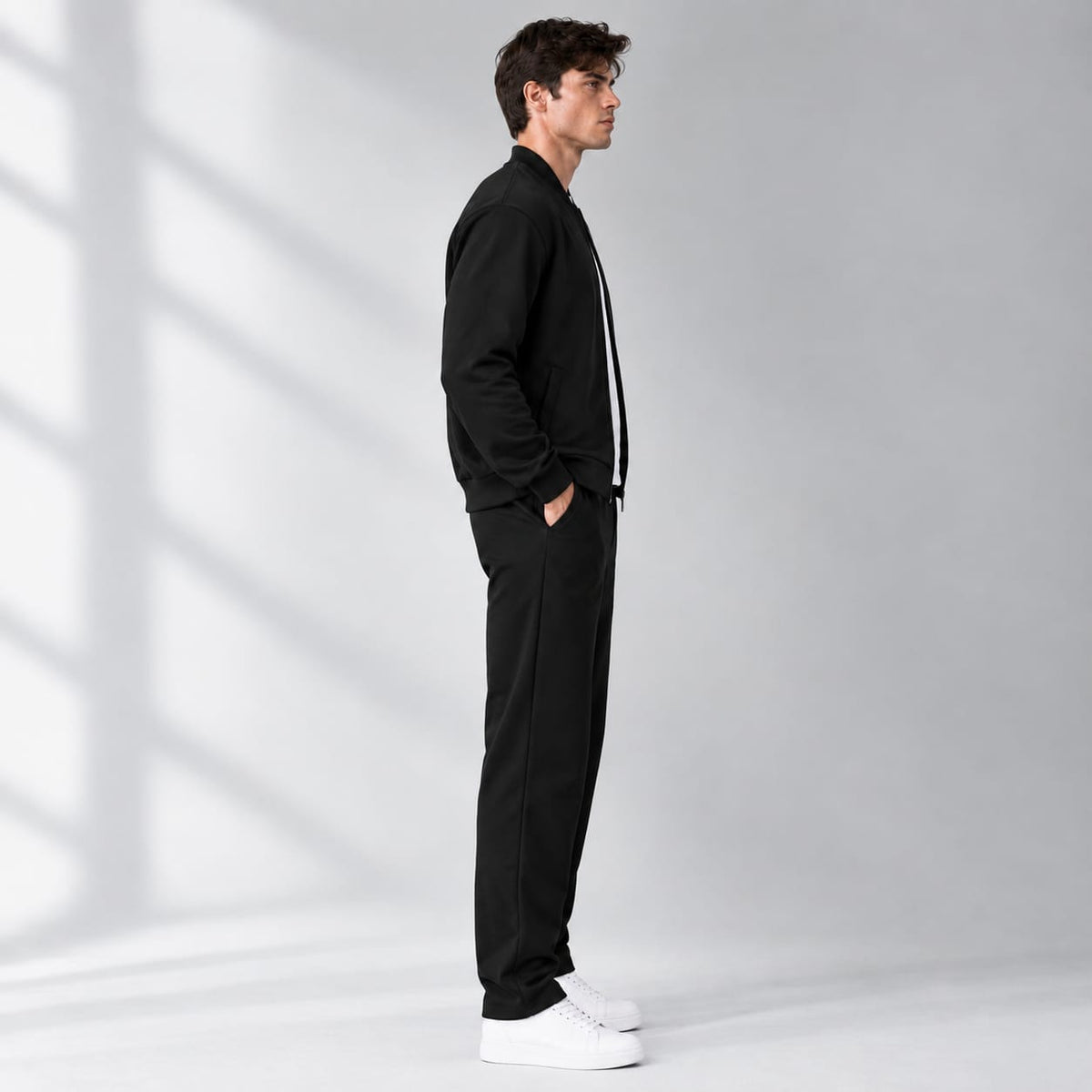 Men's Black Tracksuit Set