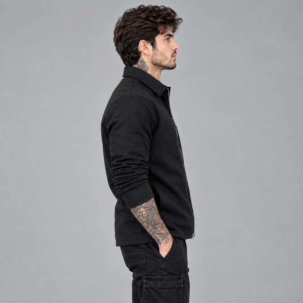 Midnight Ribbed Jacket